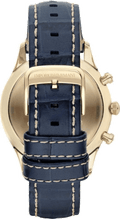 Emporio Armani Chronograph Midnight Blue Dial Blue Leather Strap Watch For Men - AR1862