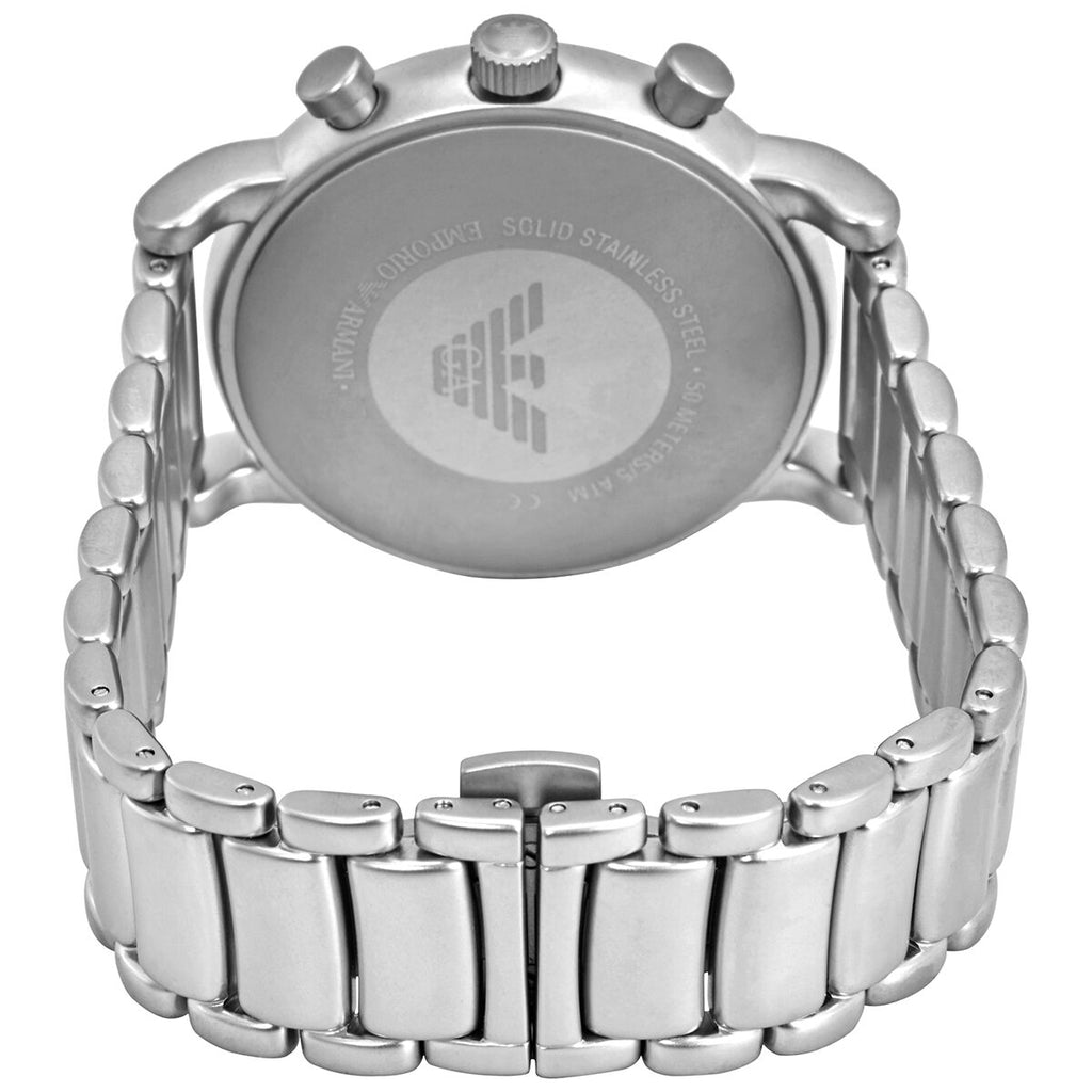 Emporio Armani Luigi Chronograph Black Dial Silver Steel Strap Watch For Men - AR11324