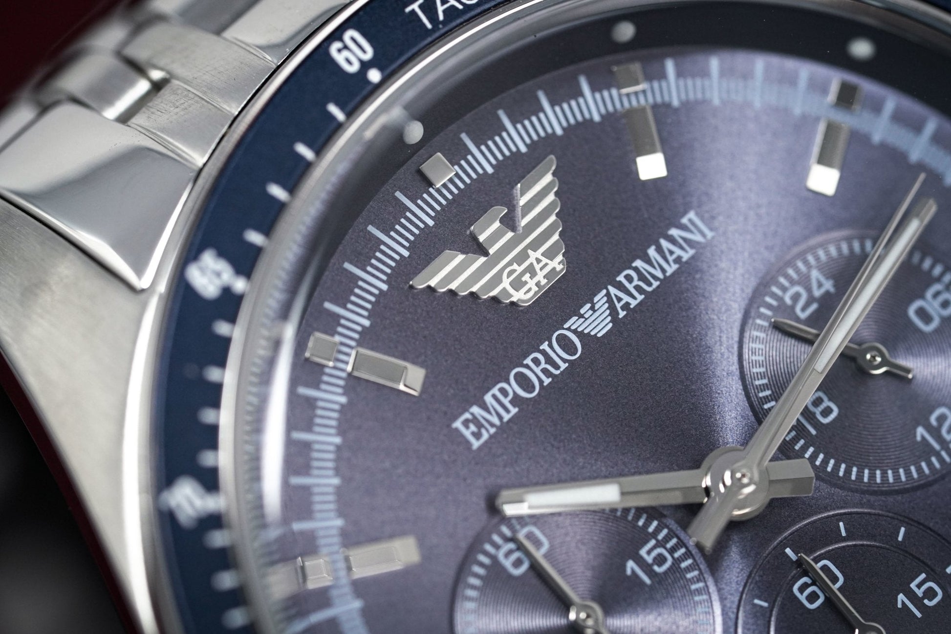 Emporio Armani Sportivo Chronograph Blue Stainless Steel Watch For Men - AR6072