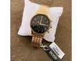 Hugo Boss Navigator Black Dial Gold Steel Strap Watch for Men - 1513531