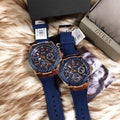 Guess Zena Blue Dial Blue Silicone Strap Watch For Women - W1049L2