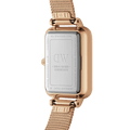 Daniel Wellington Quadro Melrose Black Dial Rose Gold Mesh Bracelet Watch For Women - DW00100432