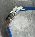 Michael Kors Brecken Chronograph Blue Dial Two Tone PVC Strap Watch For Men - MK8950