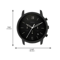 Fossil Neutra Chronograph Black Dial Black Leather Strap Watch for Men - FS5503
