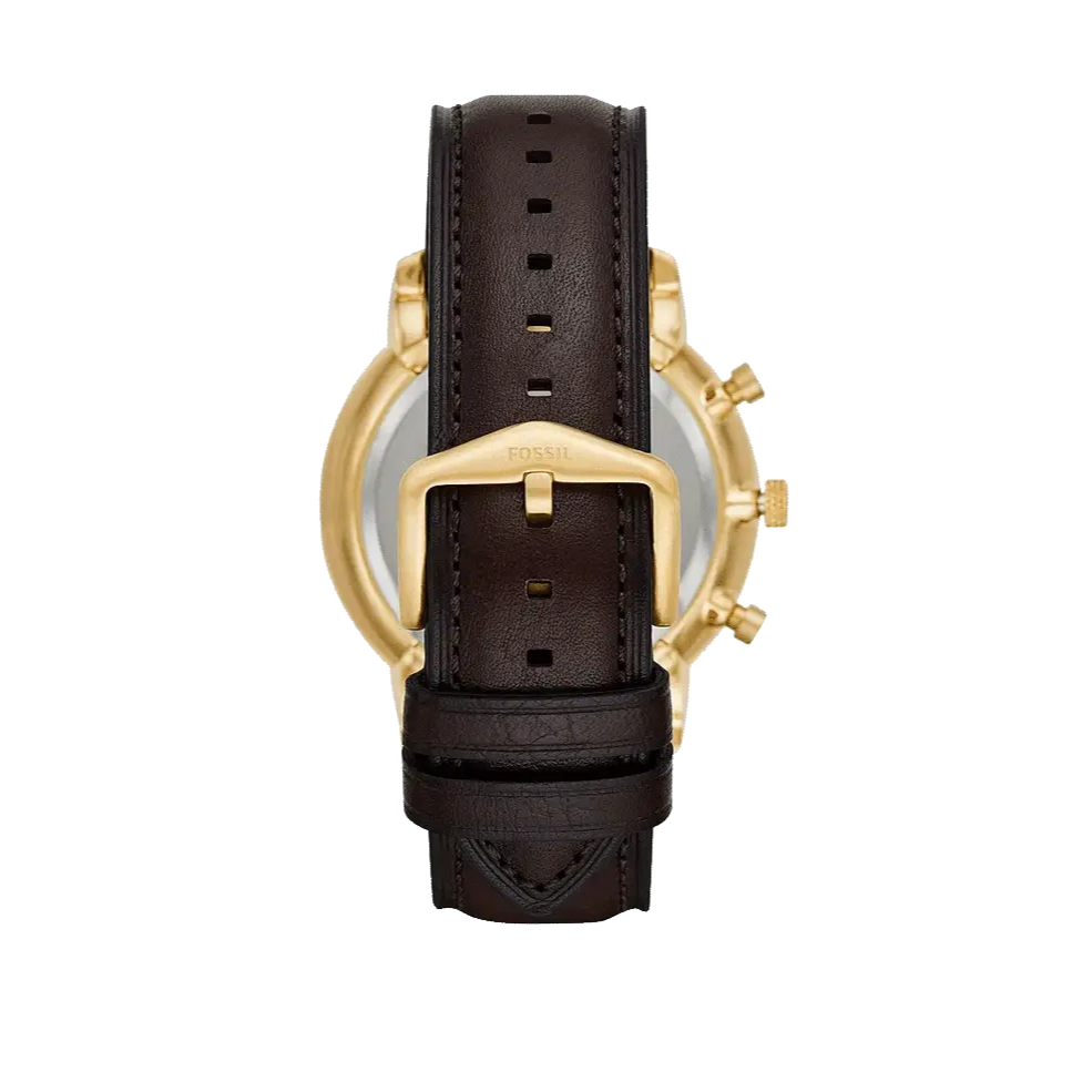 Fossil Neutra Chronograph Brown Dial Brown Leather Strap Watch for Men - FS5763