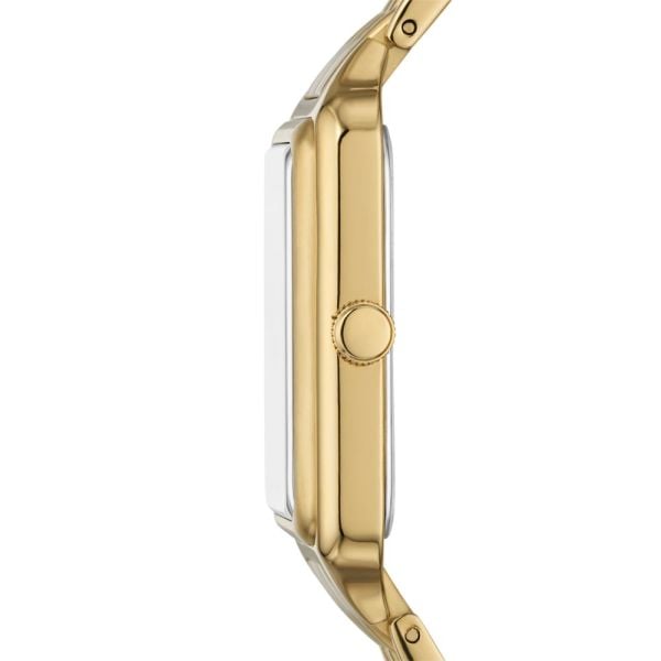 Fossil Raquel Three Hand Mother of Pearl Dial Gold Steel Strap Watch For Women - ES5304