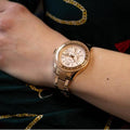 Fossil Stella Sport Multifunction Rose Gold Dial Rose Gold Steel Strap Watch for Women - ES5106