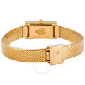 Gucci G Frame Quartz Diamonds White Red Blue Dial Gold Mesh Bracelet Watch For Women - YA147511