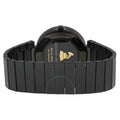 Gucci Interlocking G Quartz Gold Dial Black Steel Strap Watch For Women - YA133314