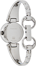 Gucci Guccissima Quartz Diamonds Brown Dial Silver Steel Strap Watch For Women - YA134503