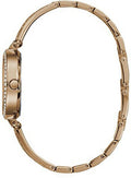 Guess Muse Quartz Silver Dial Rose Gold Steel Strap Watch For Women - W1008L3