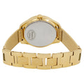 Guess Tri Glitz Quartz Diamonds Gold Dial Gold Mesh Bracelet Watch For Women - W1142L2