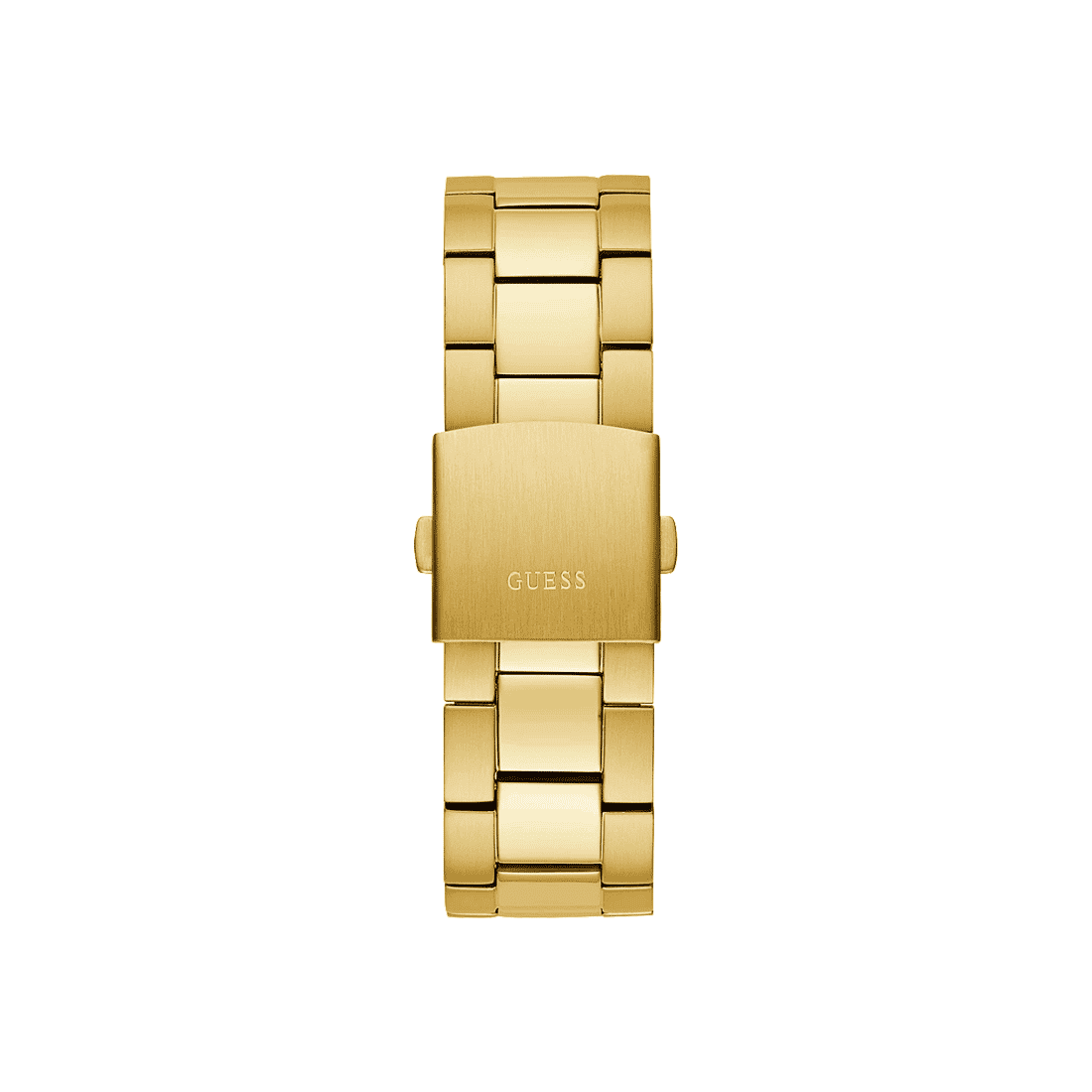 Guess Edge Chronograph Black Dial Gold Steel Strap Watch For Men - GW0539G2