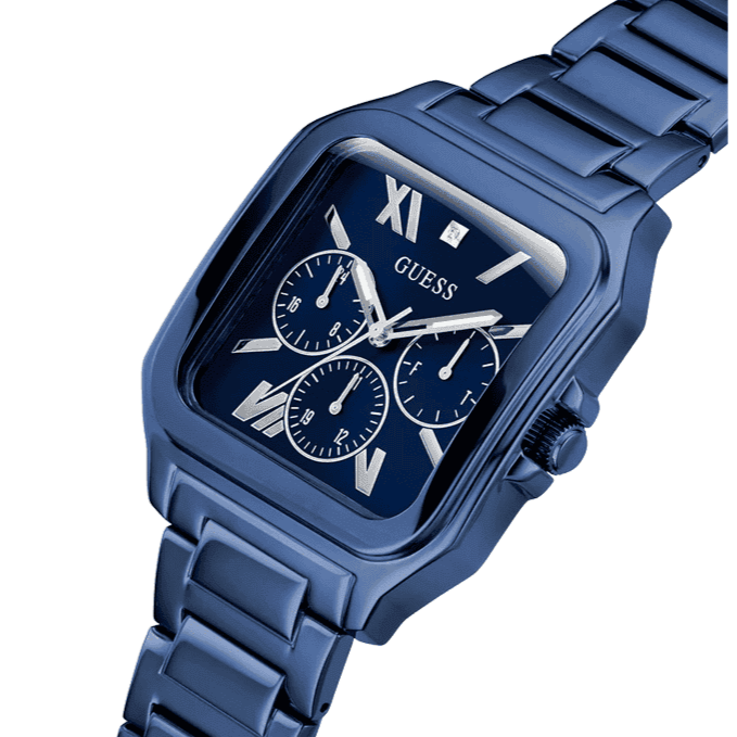 Guess Dress Multifunction Blue Dial Blue Steel Strap Watch for Men - GW0631G3