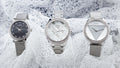Guess Tri Glitz Quartz Silver Dial Silver Mesh Bracelet Watch For Women - W1142L1