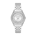 Michael Kors Harlowe Three-Hand Quartz Silver Dial Silver Steel Strap Watch For Women - MK4708
