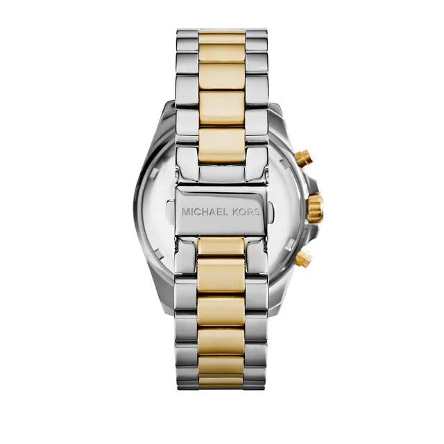 Michael Kors Lexington Quartz Green Dial Two Tone Steel Strap Watch For Men - MK9063