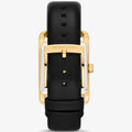 Michael Kors Monroe Three Hand Black Dial Black Leather Strap Watch for Women - MKO1027