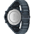 Hugo Boss Globetrotter Black Dial Black Steel Strap Watch for Men - 1513824