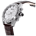 Hugo Boss Ikon White Dial Brown Leather Strap Watch for Men - 1513175