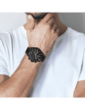 Hugo Boss Chronograph Black Dial Black Steel Strap Watch for Men - 1513180
