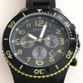 Marc Jacobs Rock Chronograph Black Dial Black Steel Strap Watch for Men - MBM5026