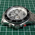 Marc Jacobs Rock Chronograph White Dial Silver Steel Strap Watch for Men - MBM5027