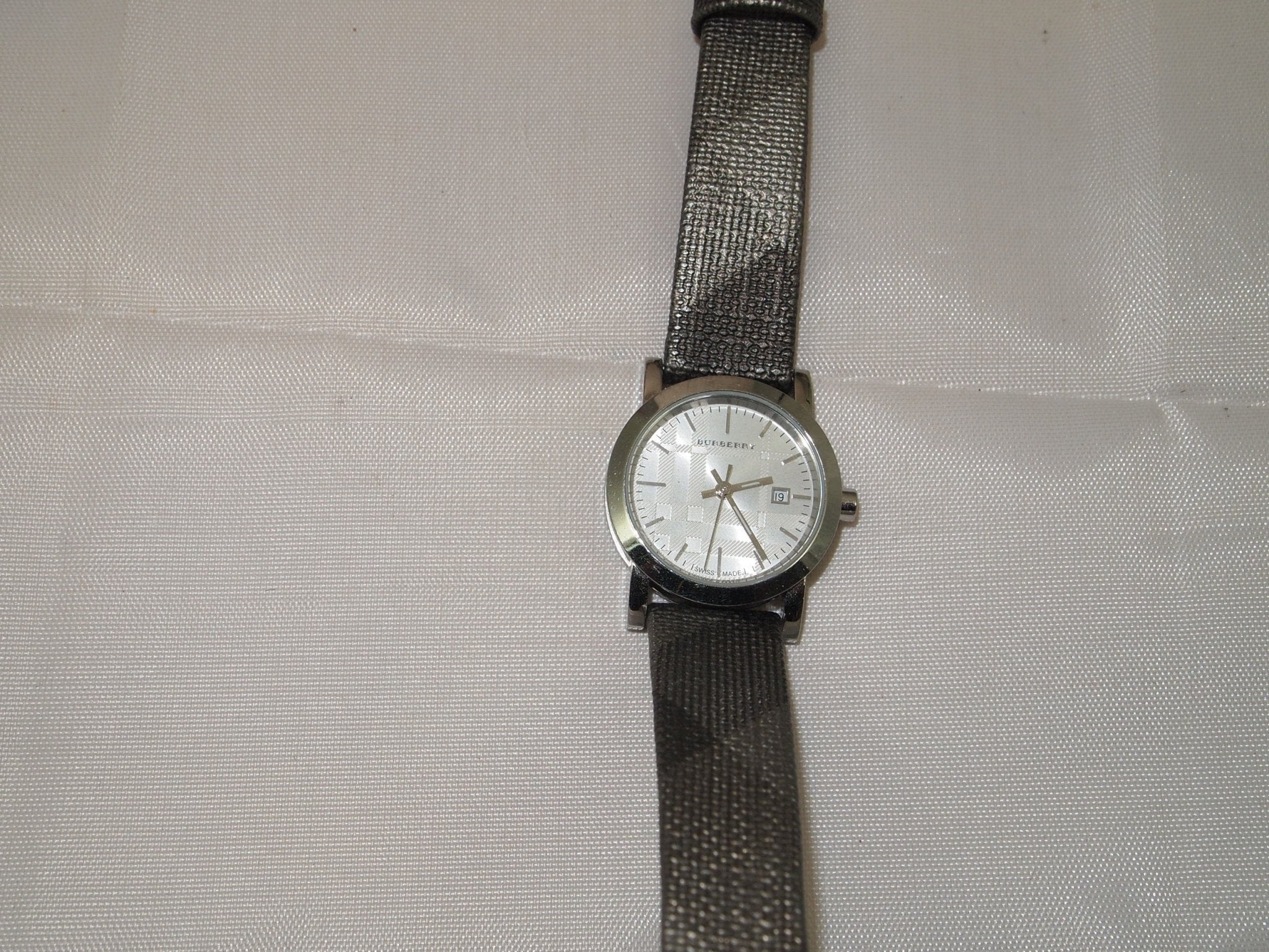 Burberry The City Silver Dial Multicolored Leather Strap Watch for Women - BU1873
