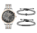 Hugo Boss Classic Grey Dial Two Tone Steel Strap Watch for Men - 1513688