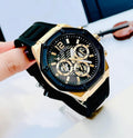 Guess Momentum Black Dial Black Rubber Strap Watch for Men - GW0263G1