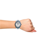 Guess Luna Diamonds White Dial White Rubber Strap Watch for Women - W0653L2