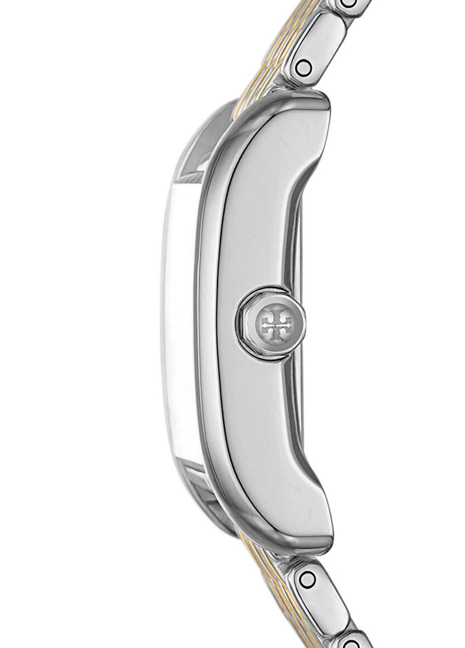 Tory Burch Eleanor White Dial Two Tone Steel Strap Watch for Women - TBW1070