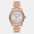 Emporio Armani Federica Analog Mother of Pearl Dial Rose Gold Steel Strap Watch for Women - AR11558