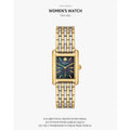 Tory Burch Eleanor Mother of Pearl Black Dial Two Tone Steel Strap Watch for Women - TBW1084