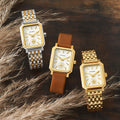 Tory Burch Robinson White Dial Gold Steel Strap Watch for Women - TBW1500