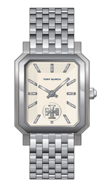 Tory Burch Robinson White Dial Silver Steel Strap Watch for Women - TBW1510