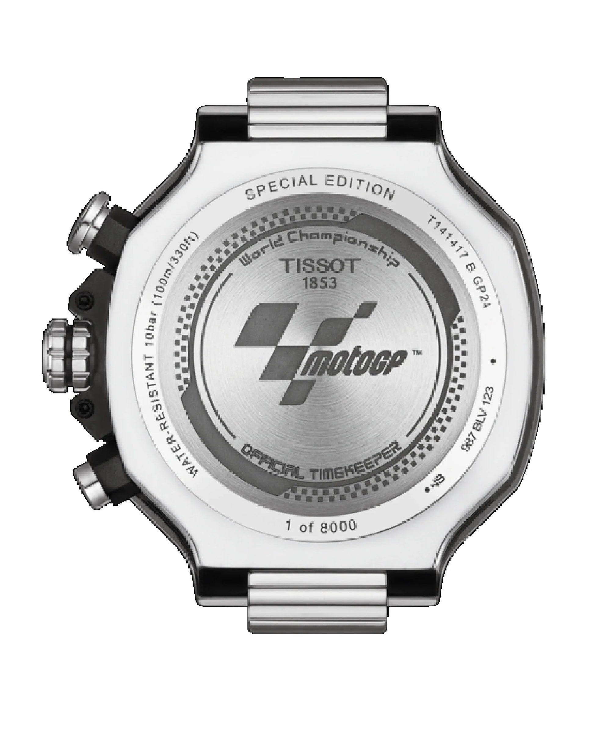 Tissot T Race Moto GP Limited Edition Chronograph Blue Dial Blue Rubber Strap Watch for Men - T141.417.17.047.00
