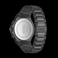 Hugo Boss Taper Chronograph Black Dial Black Steel Strap Watch for Men - 1514088