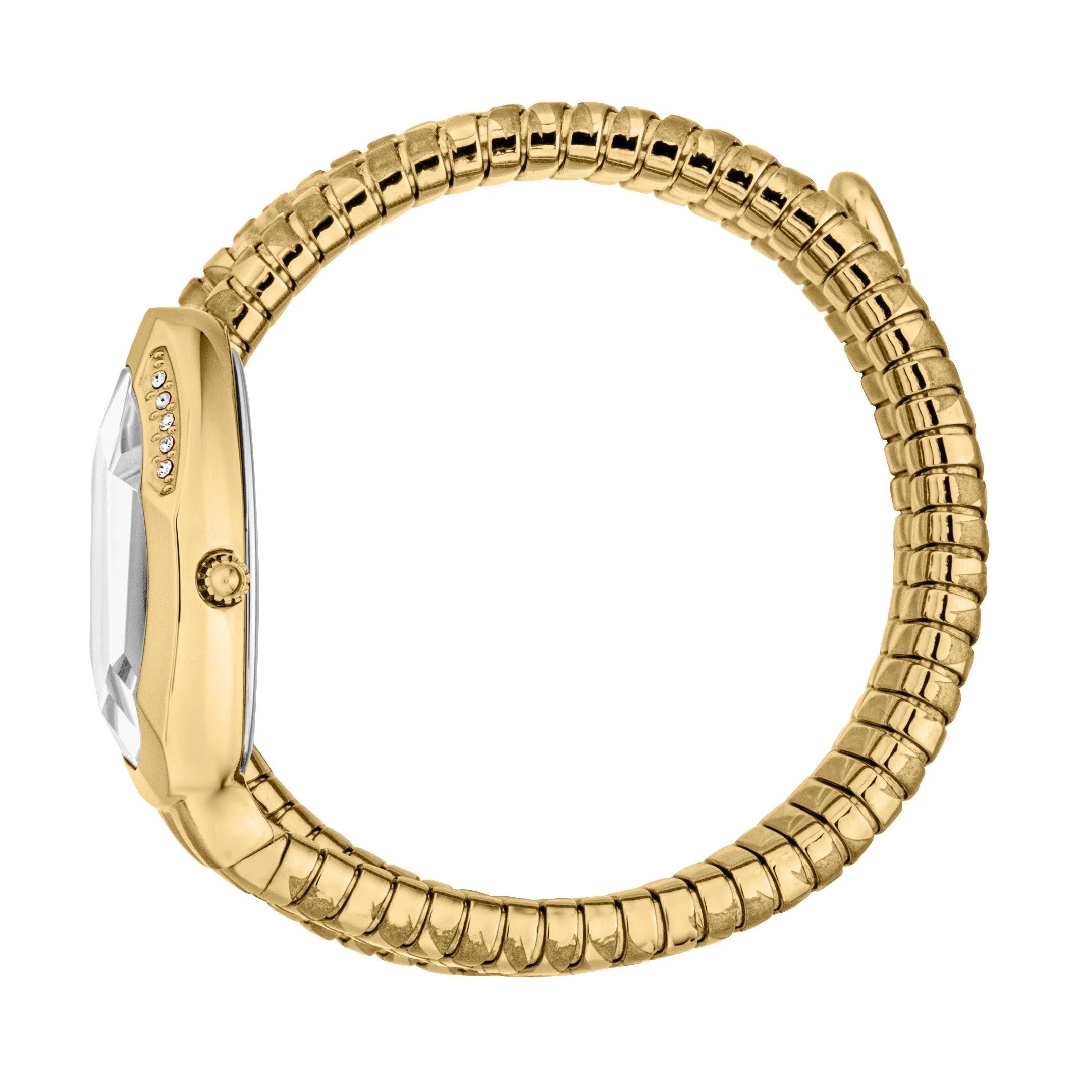 Just Cavalli Glam Evo 4 Mother of Pearl Dial Gold Steel Strap Watch for Women - JC1L229M0025