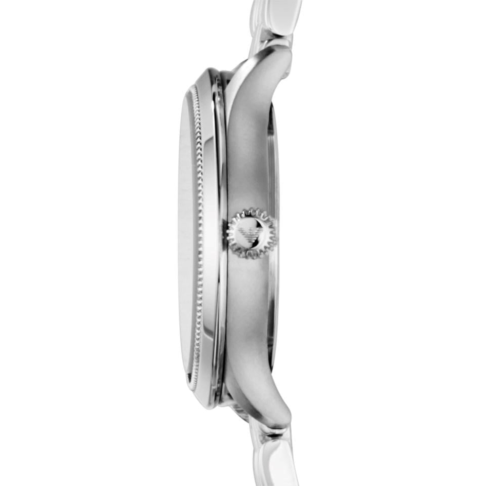 Emporio Armani Alpha Mother of Pearl Dial Silver Steel Strap Watch for Women - AR1803