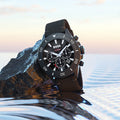 Hugo Boss Admiral Chronograph Black Dial Black Nylon Strap Watch for Men - 1513918