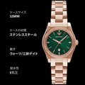 Emporio Armani Federica Analog Green Dial Rose Gold Steel Strap Watch for Women - AR11639