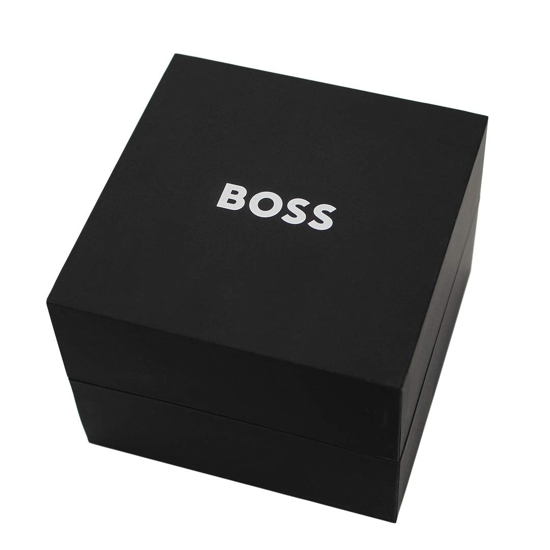 Hugo Boss Trace Chronograph Blue Dial Brown Leather Strap Watch for Men - 1514002