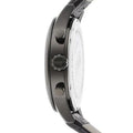 Hugo Boss Aeroliner Chronograph Black Dial Black Leather Strap Watch for Men - 1512567