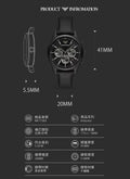 Emporio Armani Antonio Chronograph Black Dial Black Leather Strap Watch for Men - AR11583