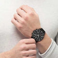 Hugo Boss Admiral Chronograph Black Dial Black Nylon Strap Watch for Men - 1513918