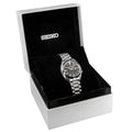 Seiko 5 Sports SNXS Series Automatic Black Dial Silver Steel Strap Watch for Men - SRPK89K1