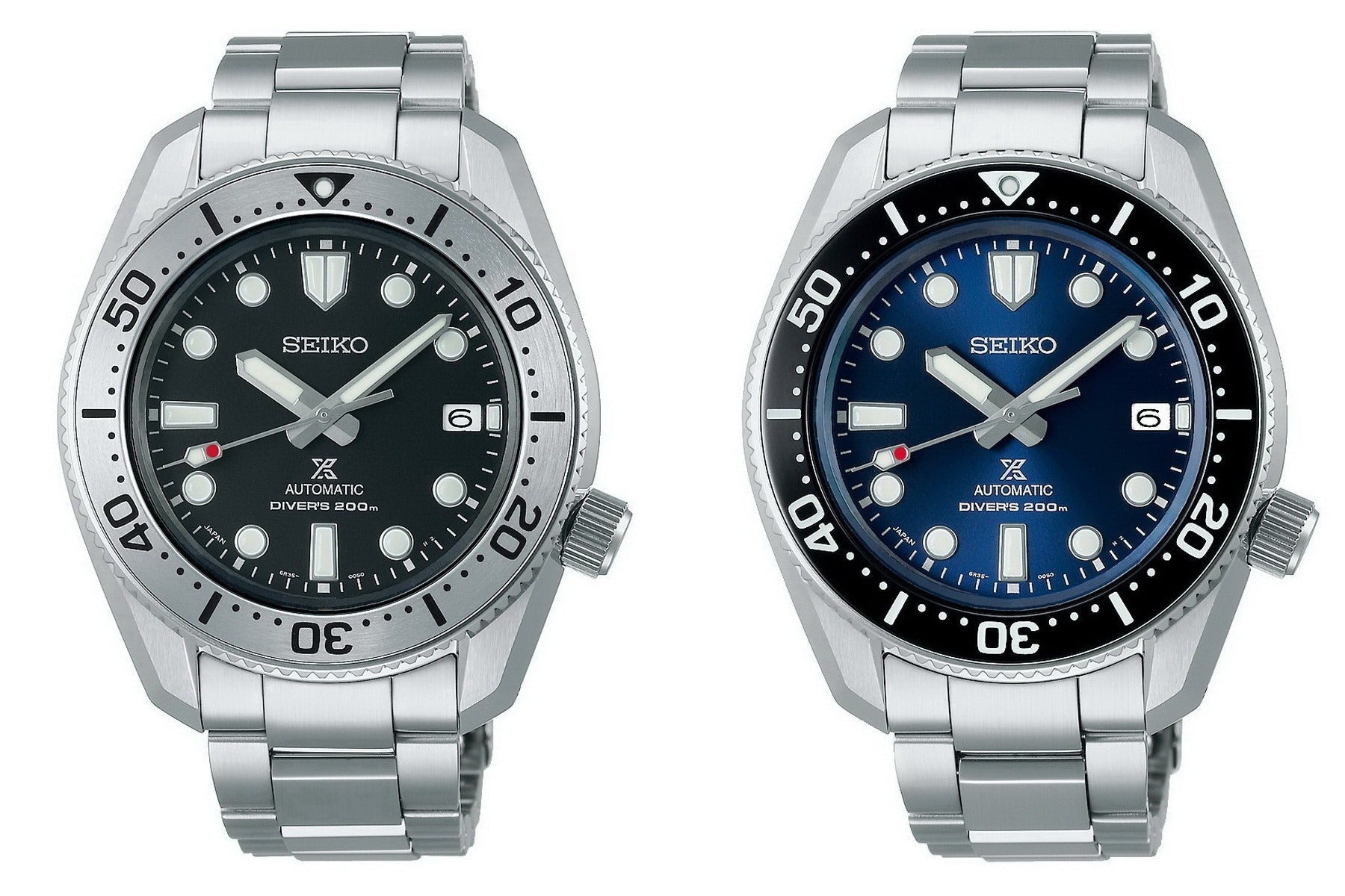 Seiko Prospex Marinemaster Automatic Scuba Divers Blue Dial Silver Steel Strap Watch for Men - SPB187J1