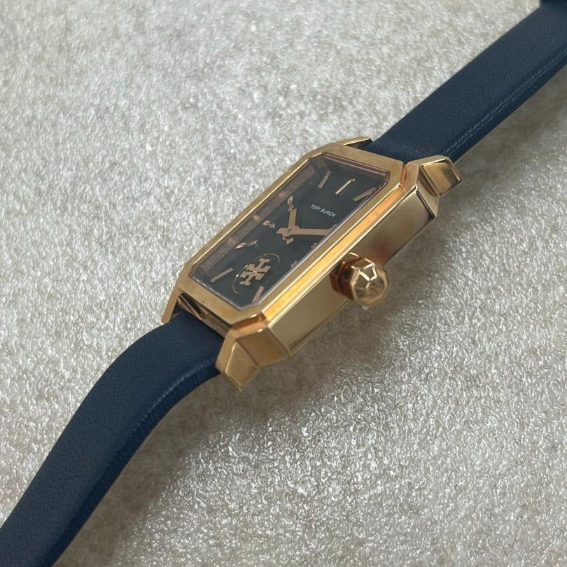 Tory Burch Robinson Quartz Blue Dial Blue Leather Strap Watch for Women - TBW1511