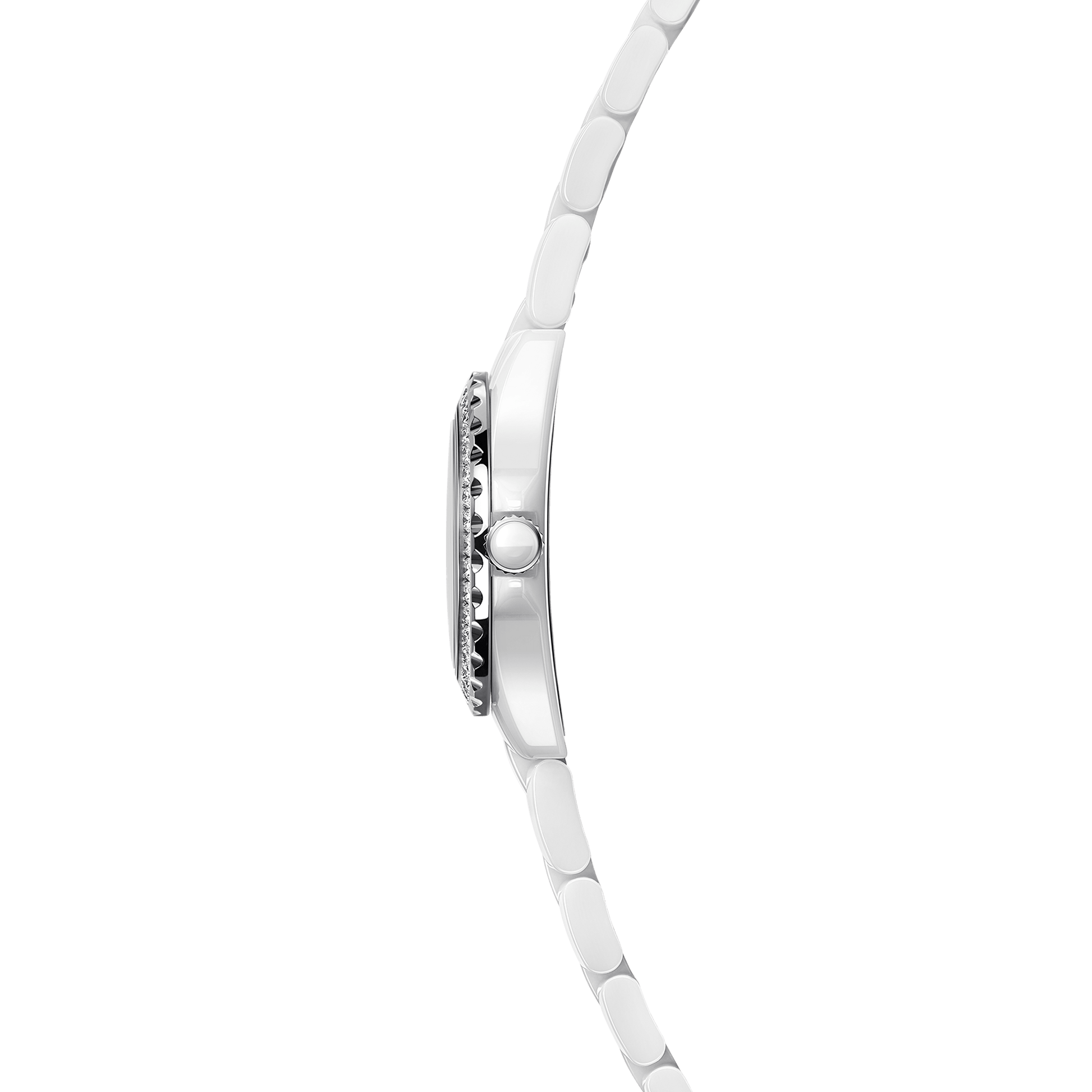 Chanel J12 Diamonds Quartz White Dial White Steel Strap Watch for Women - J12 H2572